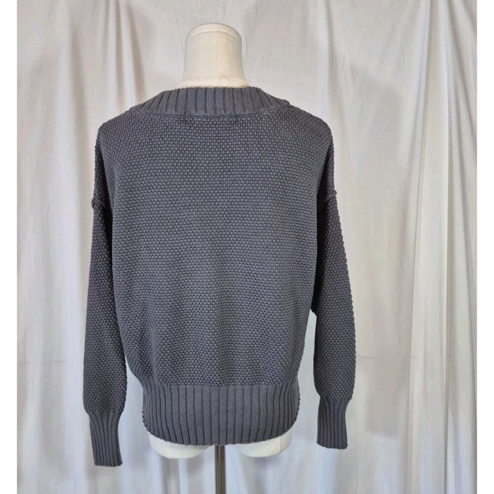Free People Beach Hailee Cardi Charcoal Gray Cotton Sweater XS - Picture 8 of 10